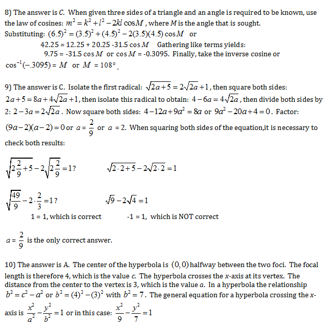 Precalculus answers online